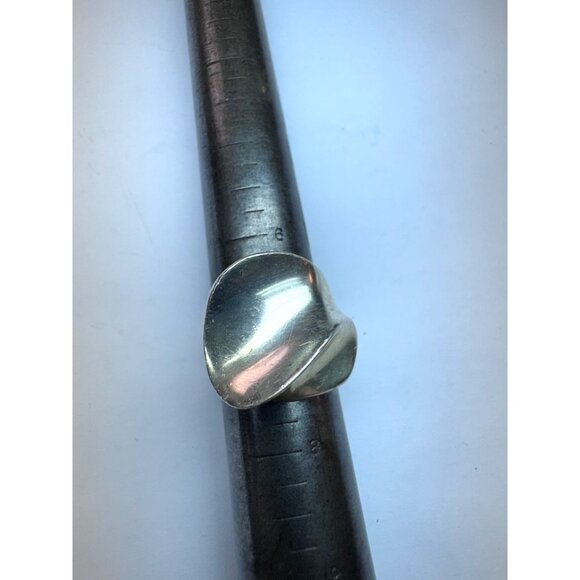 Vintage Mexico Modernist Sculptural Wave Ring Sterling Silver 925 Size 7 16.6g - Picture 7 of 10